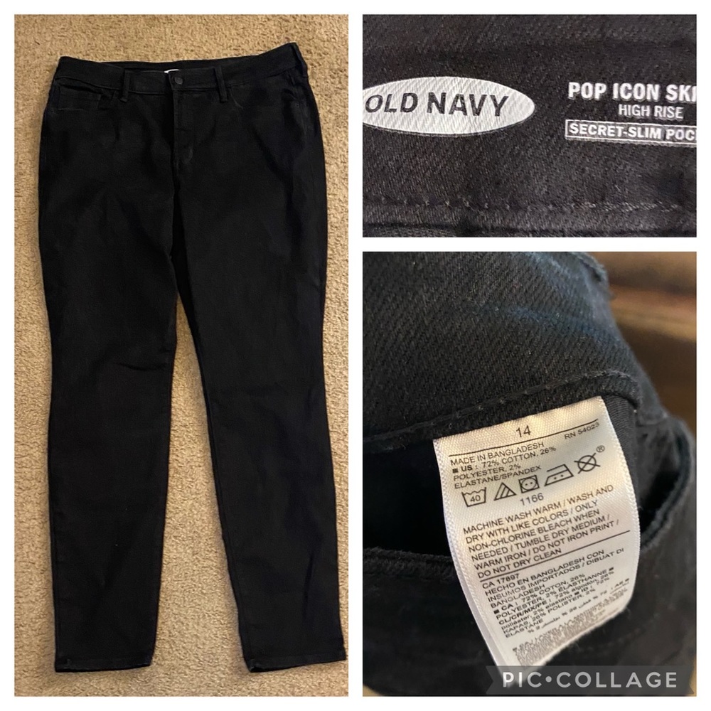 High Rise black denim